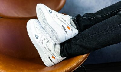 Stylish Nike Air Force 1 trainers in classic white, perfect for date night